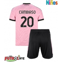 Camiseta Juventus Andrea Cambiaso #20 Visitante Equipación para niños 2026-27 manga corta (+ pantalones cortos)